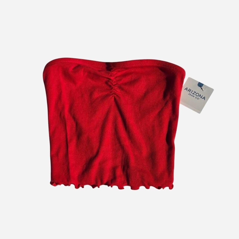 Red Strapless Top